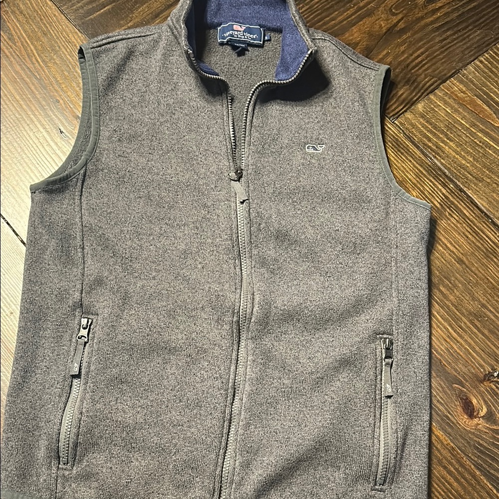 Vineyard Vines Men's Gray Fleece Vest